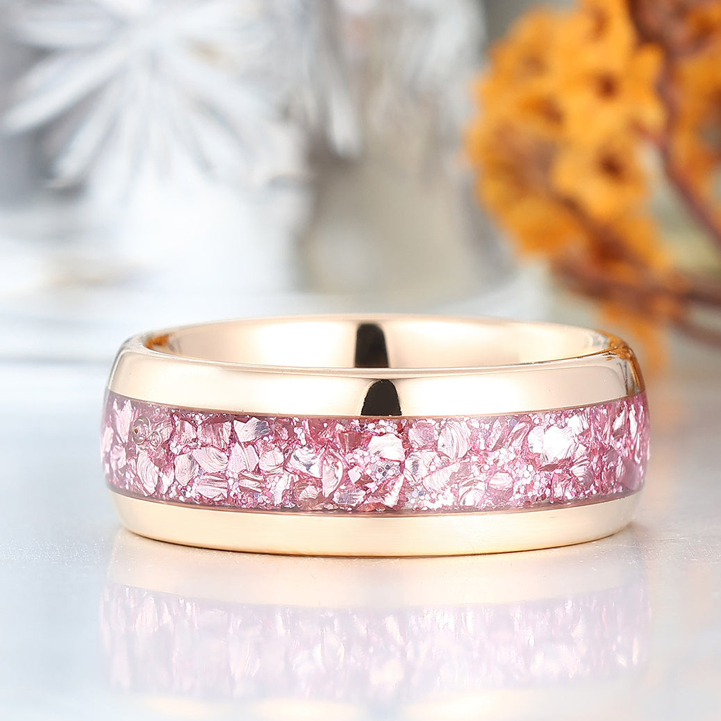 Pink Morganite Pink Sapphire Tungsten Ring For Unisex Birthday Anniversary Ring